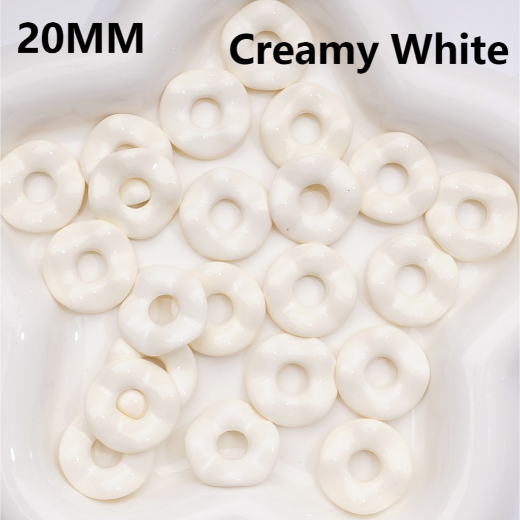Multi-Color Large Hole Wave Shape Spacer Acrylic Beads, 20MM (Single Color is available for 500pcs(Whole Bag))