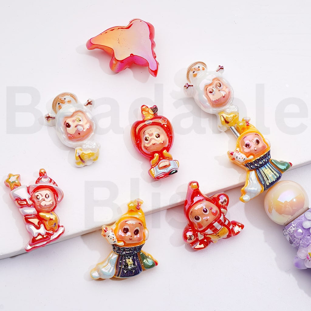 UV Coating Cute We are Twinkl Twinkl Series Figur Pop Mar Acrylic Beads, Random Mix
