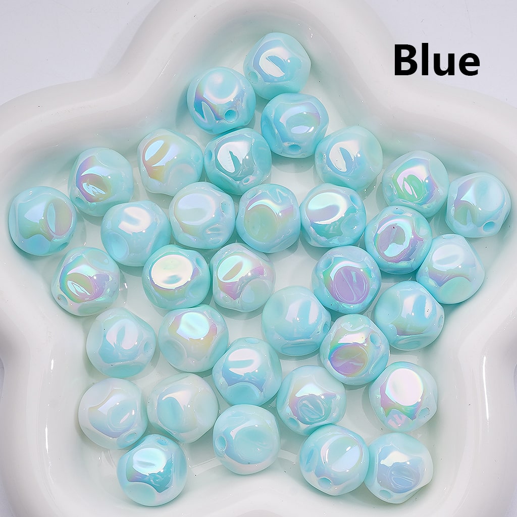 UV Coating Luminous Mini Aerolite Shape Acrylic Beads, 16MM (Single Color is available for 200pcs(Whole bag))