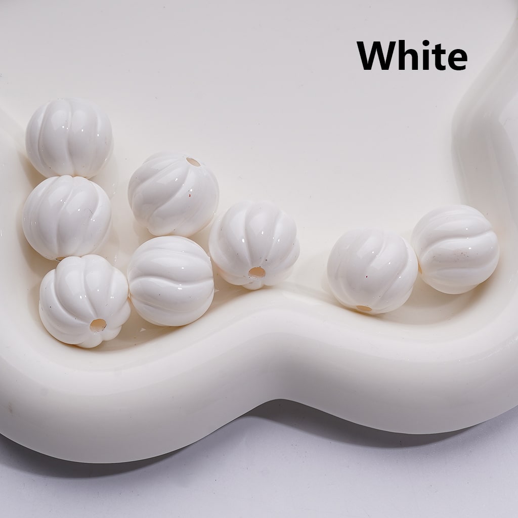 Stoving Varnish Solid Color Pumpkin Halloween Acrylic Beads, 16MM (Single Color is available for 200pcs(Whole bag))