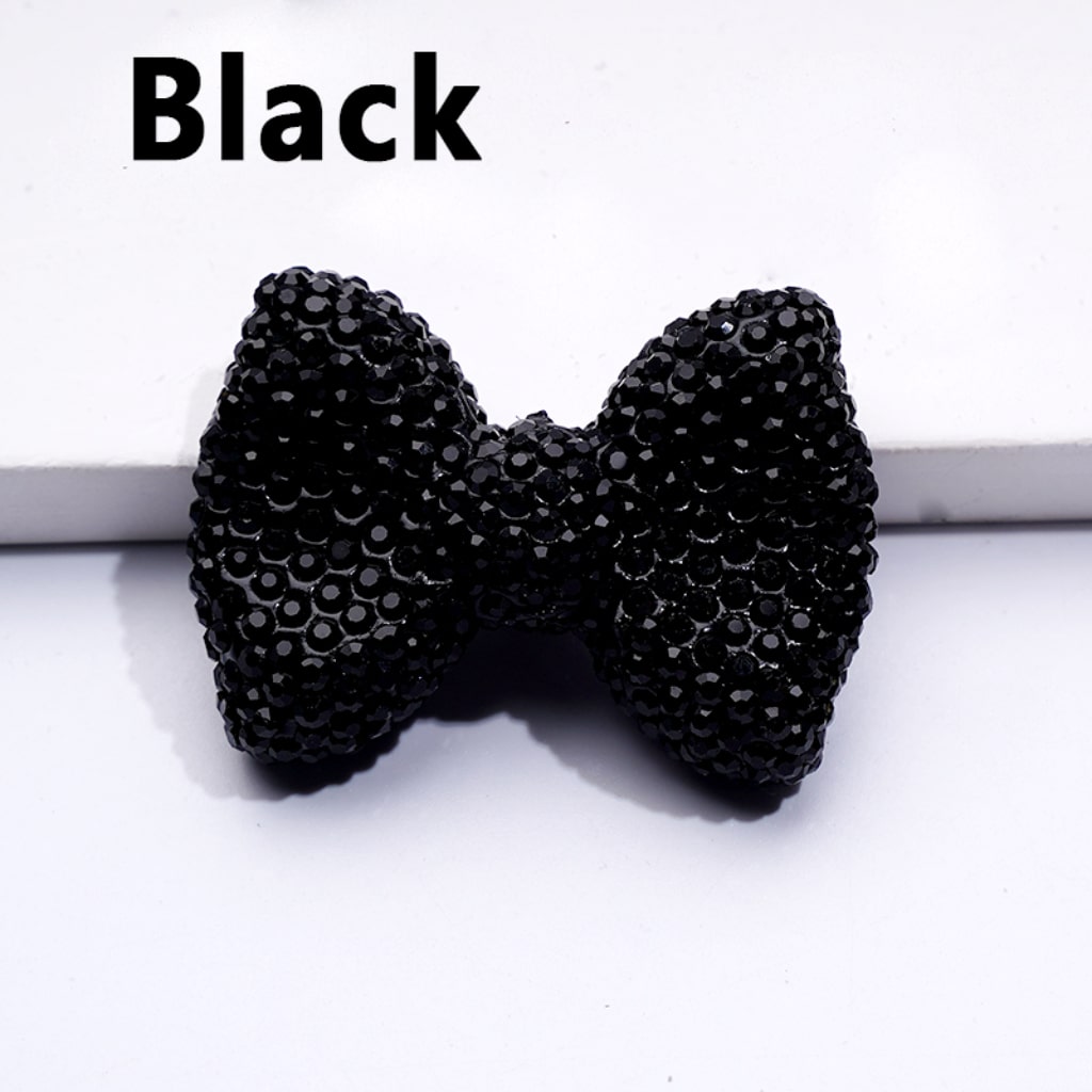 Bling Bling Multi-Color Bowknots Clay Beads with Shiny Rhinestones, 28*40MM