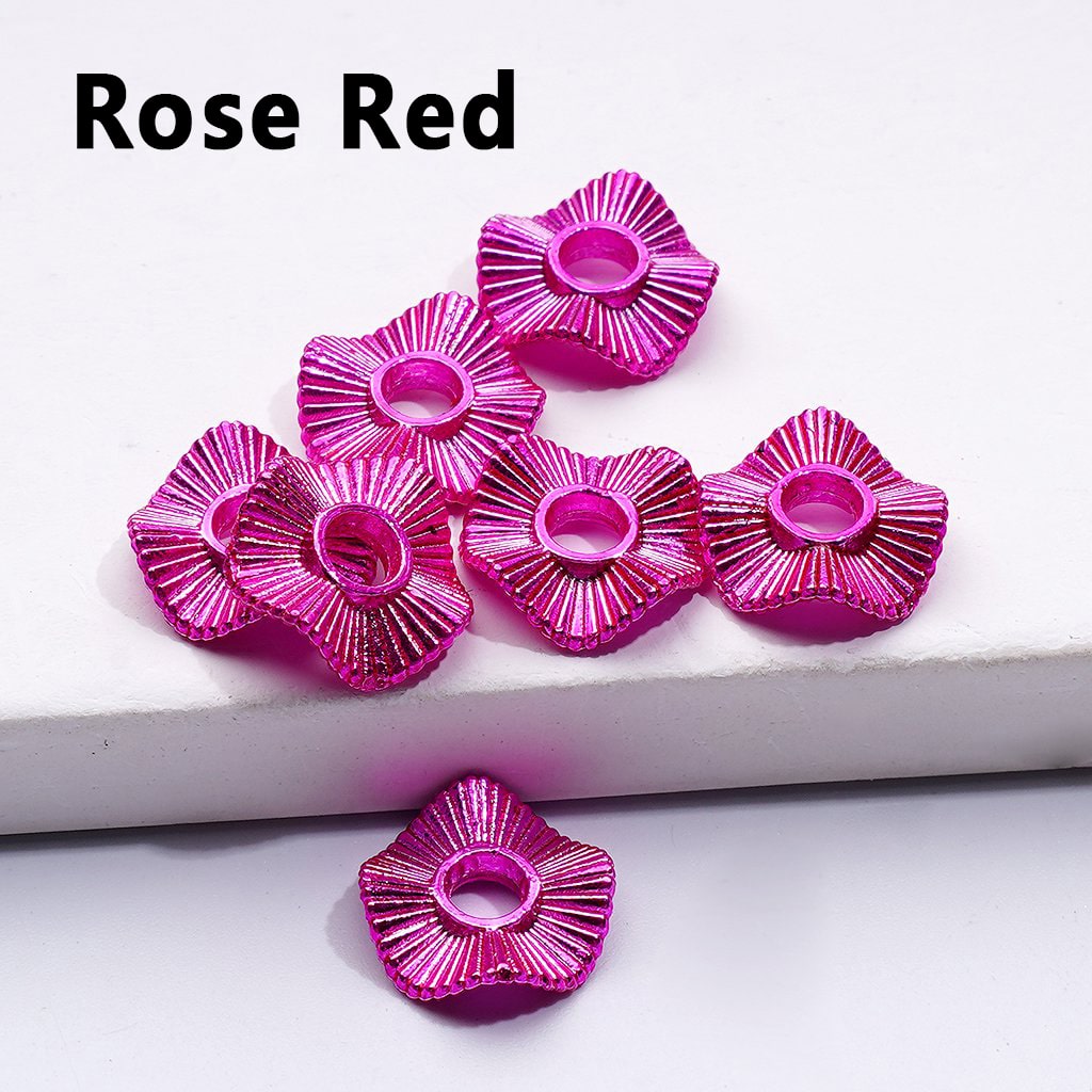Mini Cute Multi-Color Wave Shape Metal Spacer with Stripes, 10MM