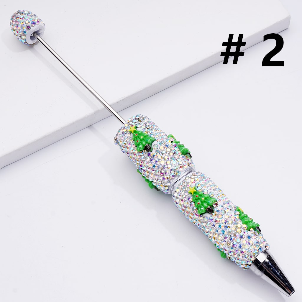 Christmas Series Father Christmas Tree Candy Cane Snowman Clown AB Rhinestones Beadable Clay Pens