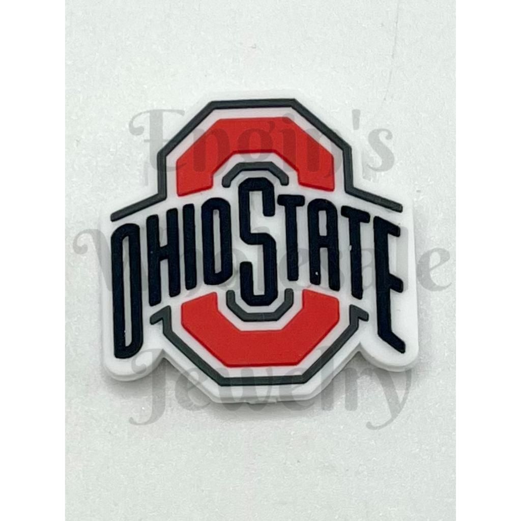 OH College Universit Football Game Sport Match Silicone Focal Beads