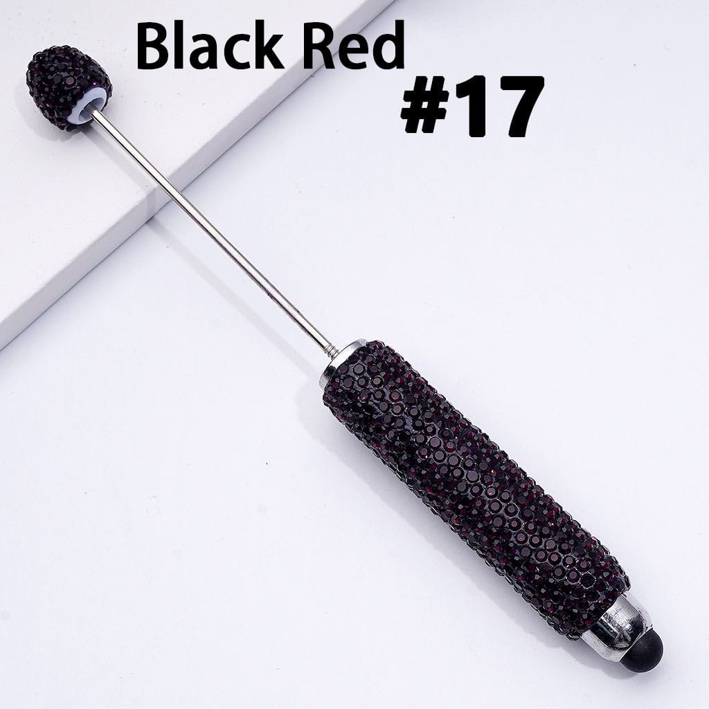Beadable Clay Stylus Pens with AB & Colorful Rhinestones Covered the Entire Pen