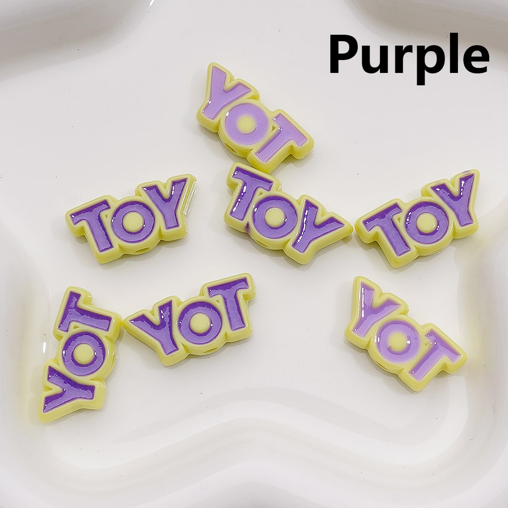 Cute TOY Letters Acrylic Beads, 25*12MM (Single Color is available for 200pcs(Whole bag))