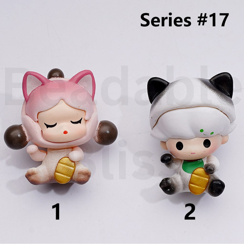 Cute Blind Box Pop Mar Fortune Ca Series Figures Jewelry Accessories (No Hole)