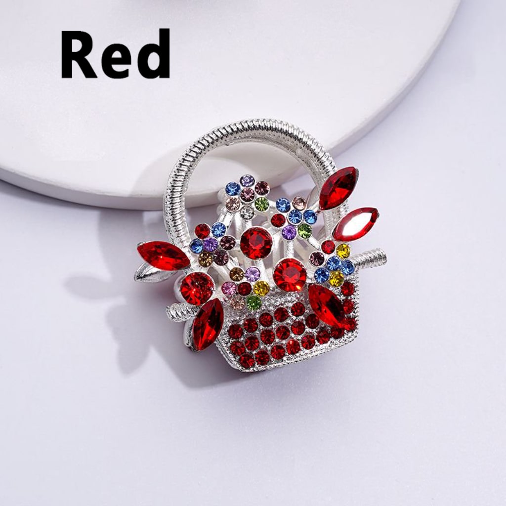 Bling Bling Fancy Silver Alloy Flower Basket Beads with Multi-Color Shiny Rhinestones, Around 37*37MM