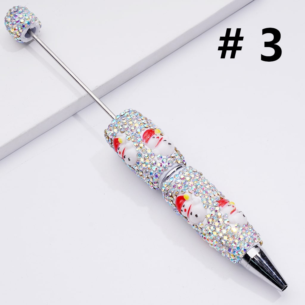 Christmas Series Father Christmas Tree Candy Cane Snowman Clown AB Rhinestones Beadable Clay Pens