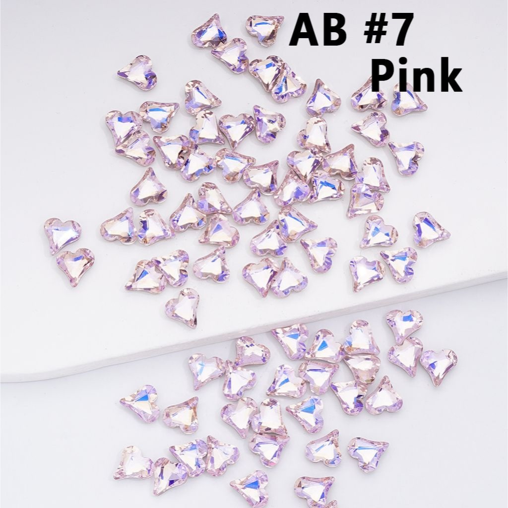 Mini Cute Shiny Hearts Charm for Jewelry Accessories, 8*9MM