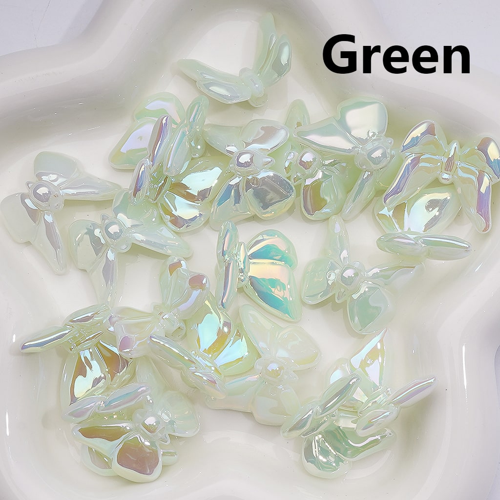 UV Coating Luminous Butterfly Acrylic Bead, 21*25MM (Single Color is available for 200pcs(Whole bag))