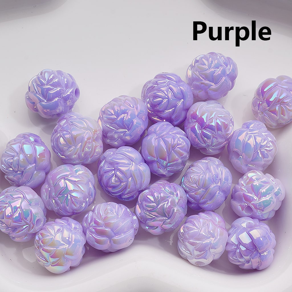 UV Coating Luminous Cute Rose Flower Acrylic Bead, 16MM (Single Color is available for 200pcs(Whole bag))