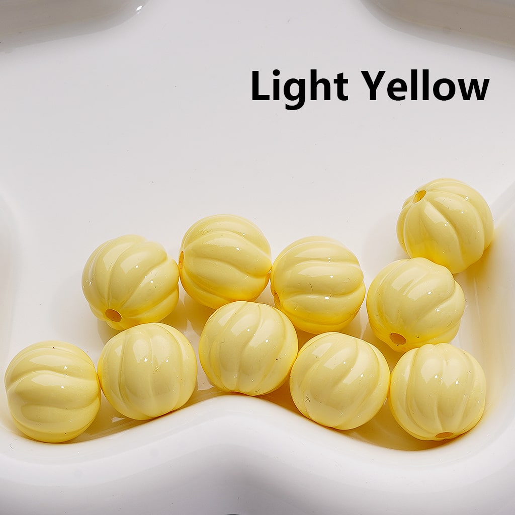 Stoving Varnish Solid Color Pumpkin Halloween Acrylic Beads, 16MM (Single Color is available for 200pcs(Whole bag))
