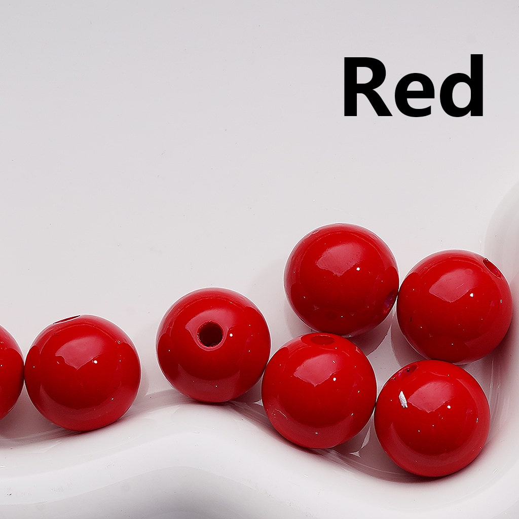 Stoving Varnish Solid Color Round Acrylic Beads, 16MM (Single Color is available for 200pcs(Whole bag))