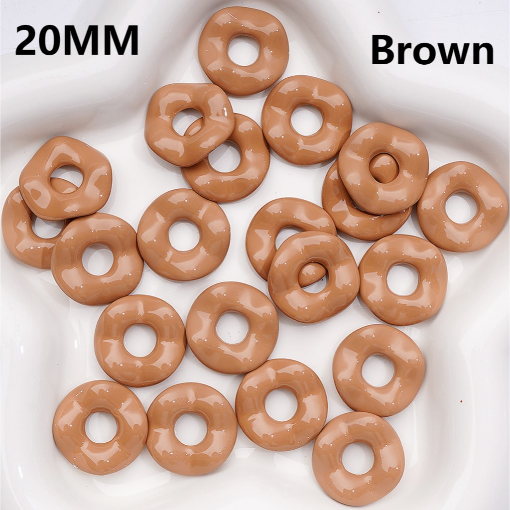 Multi-Color Large Hole Wave Shape Spacer Acrylic Beads, 20MM (Single Color is available for 500pcs(Whole Bag))