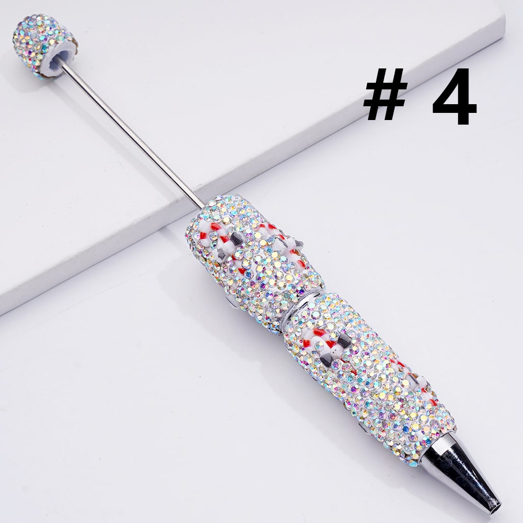 Christmas Series Father Christmas Tree Candy Cane Snowman Clown AB Rhinestones Beadable Clay Pens