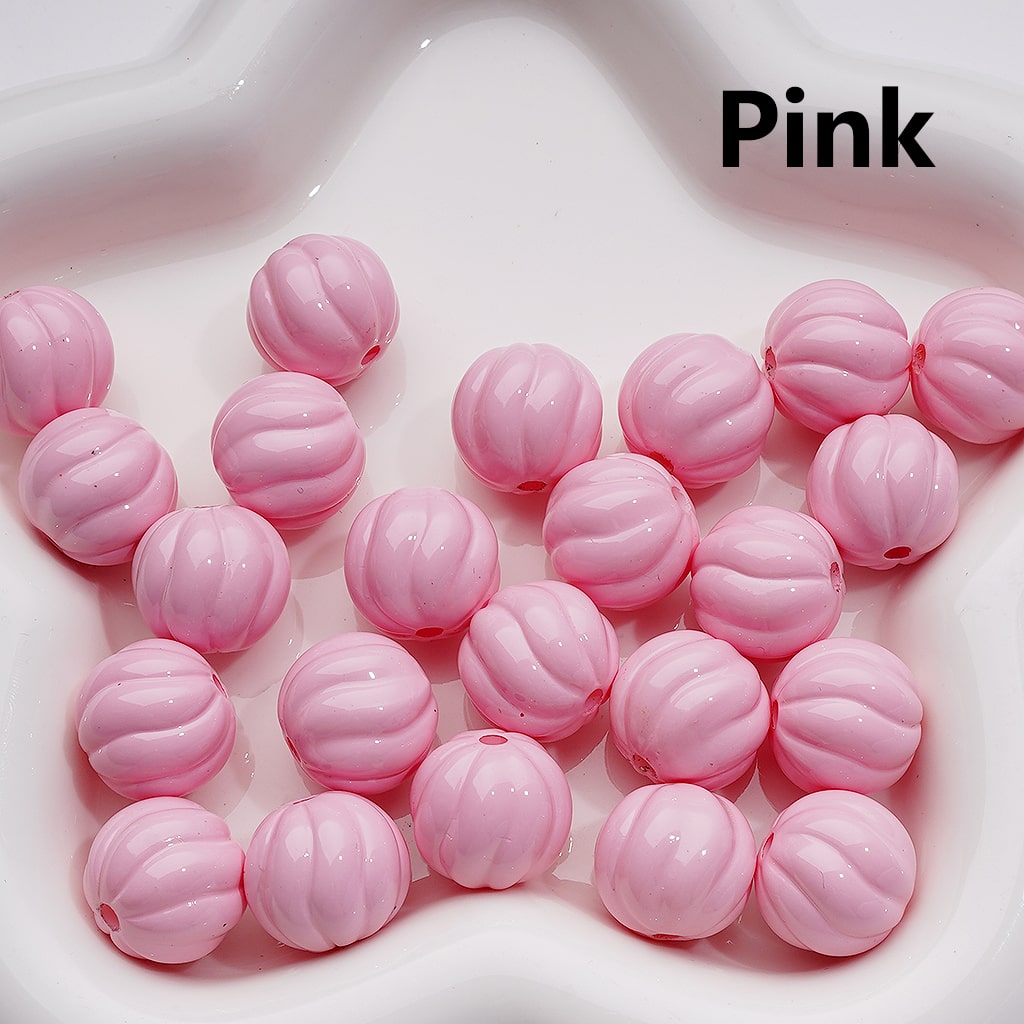 Stoving Varnish Solid Color Pumpkin Halloween Acrylic Beads, 16MM (Single Color is available for 200pcs(Whole bag))