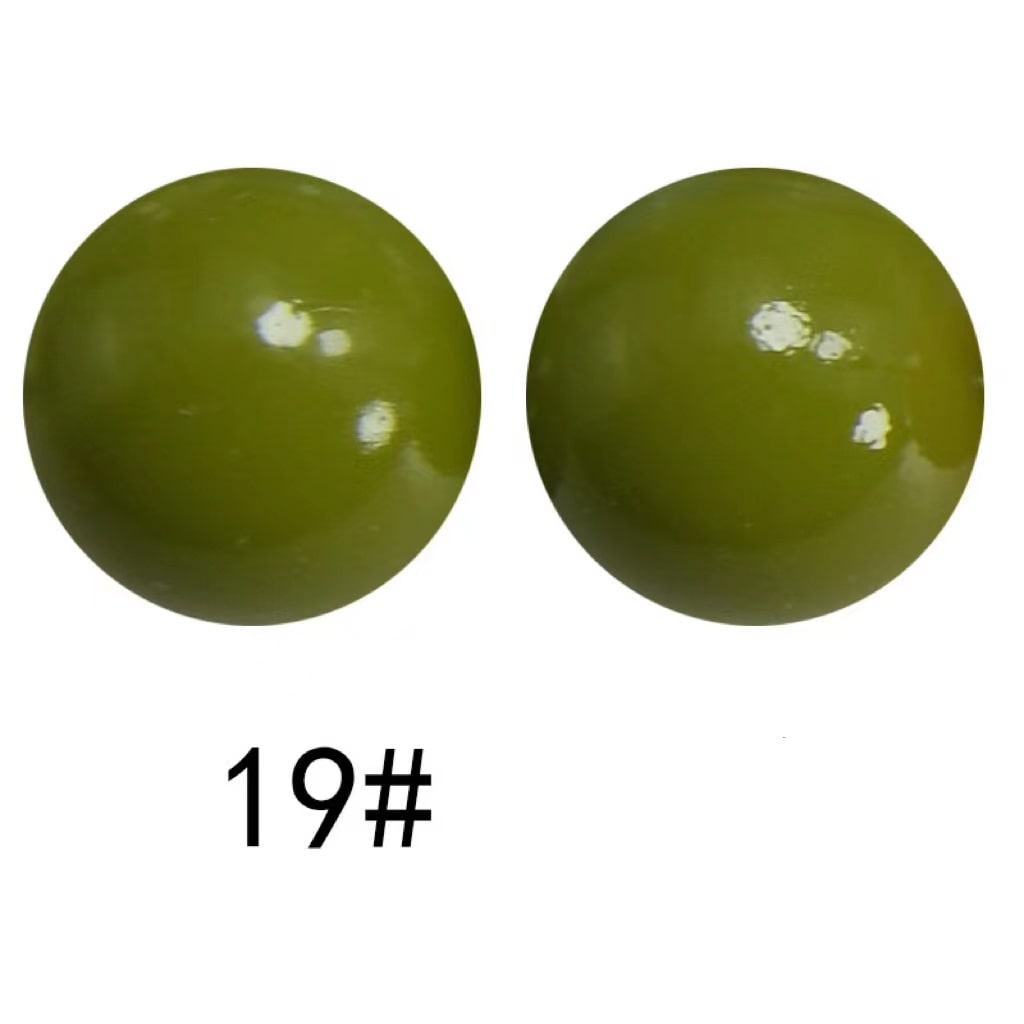非常に光沢のあるオパールシリコンビーズ、ソリッドカラー、15mm