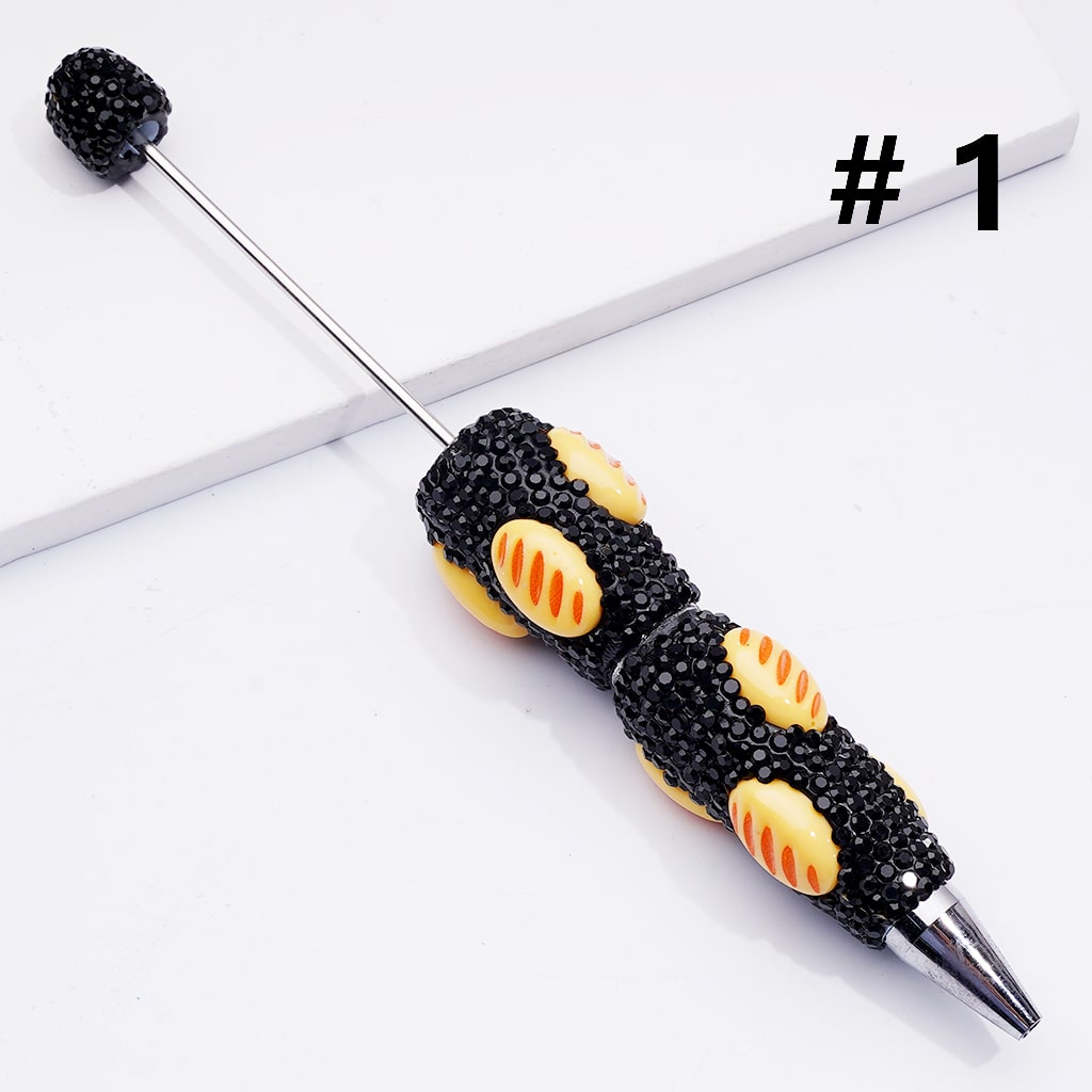 Cute Bread Cake Pizza Sandwich Doughnut Black Rhinestones Clay Pens