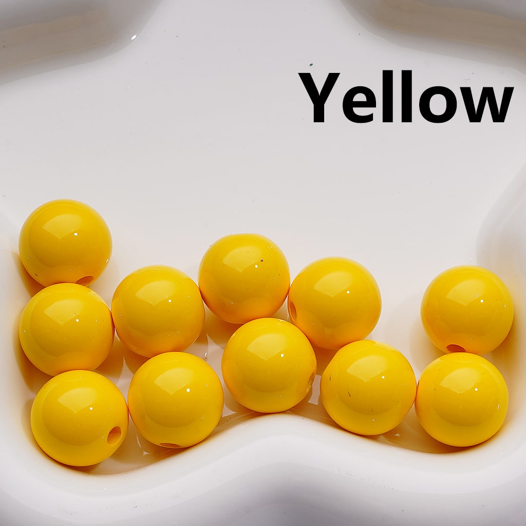 Stoving Varnish Solid Color Round Acrylic Beads, 16MM (Single Color is available for 200pcs(Whole bag))