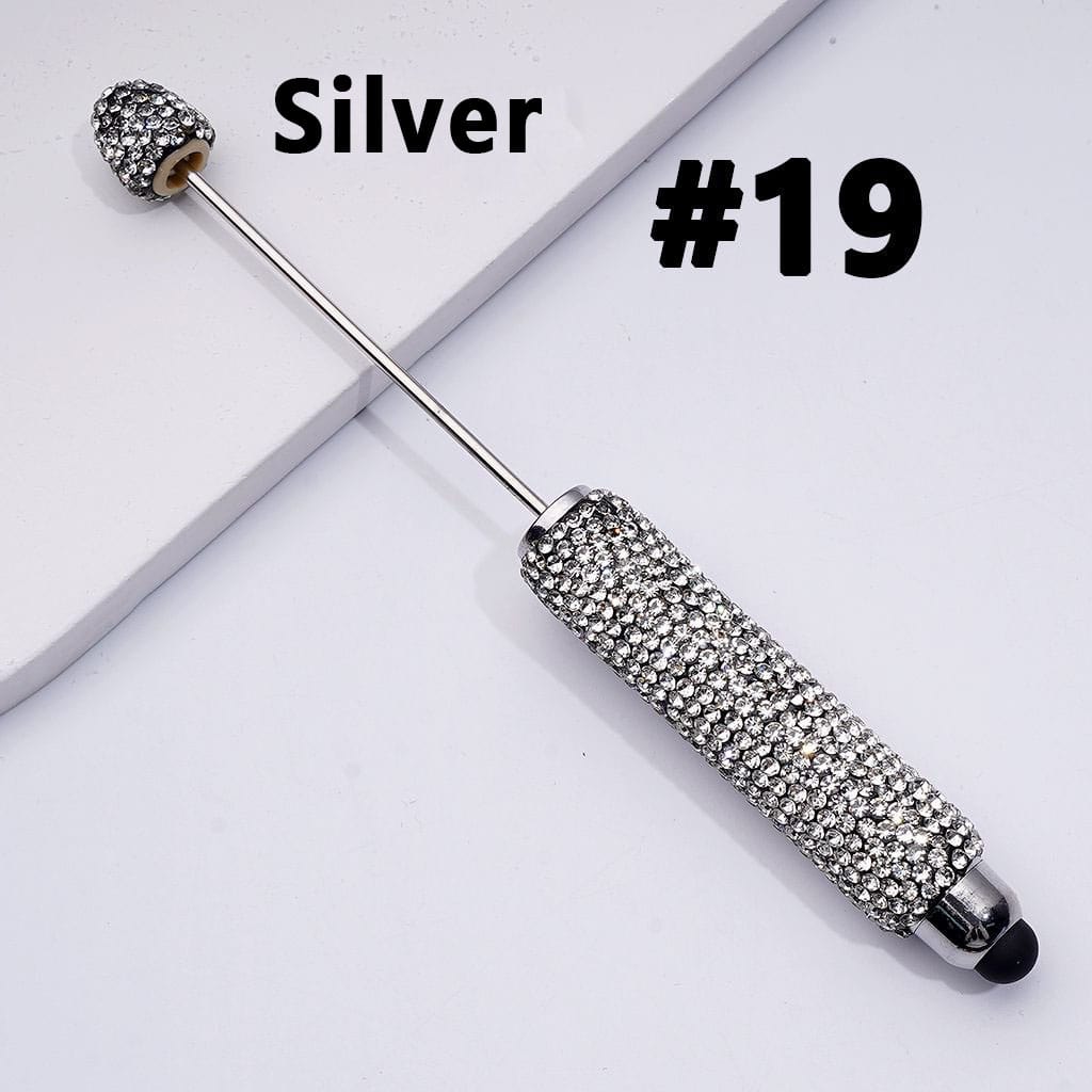 Beadable Clay Stylus Pens with AB & Colorful Rhinestones Covered the Entire Pen