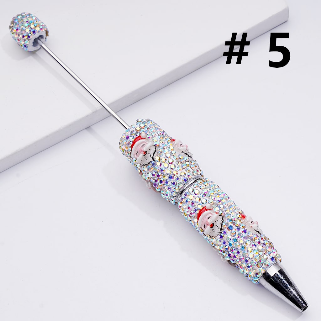 Christmas Series Father Christmas Tree Candy Cane Snowman Clown AB Rhinestones Beadable Clay Pens