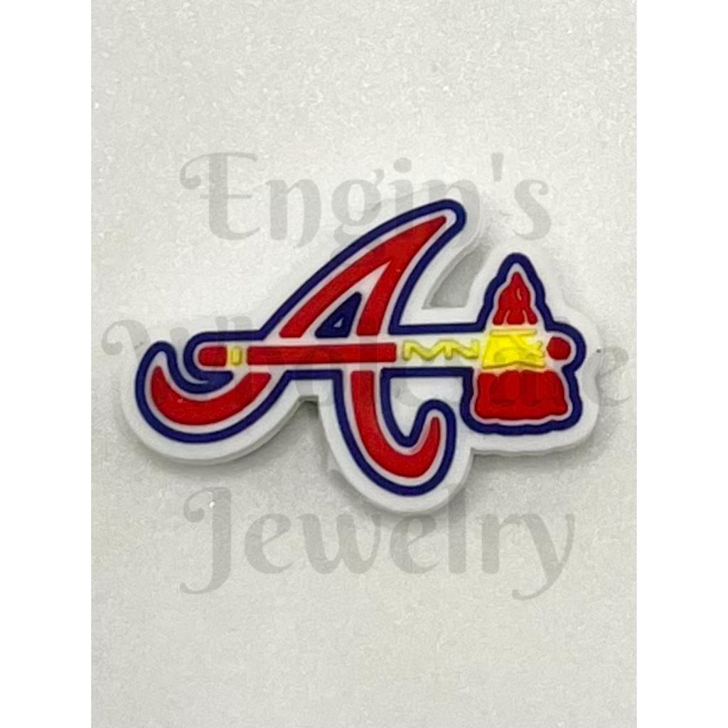 Atlanta Braves logo on a textured white background