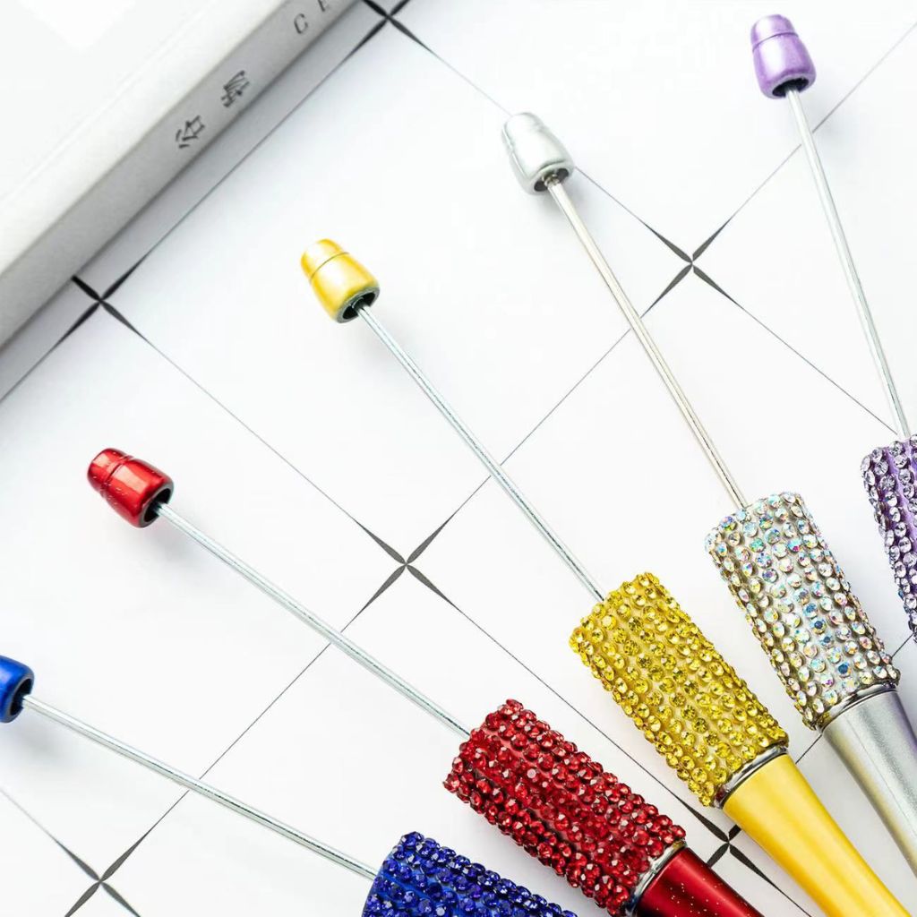 Beadable Pens in Solid Colors with Matched Color Rhinestones