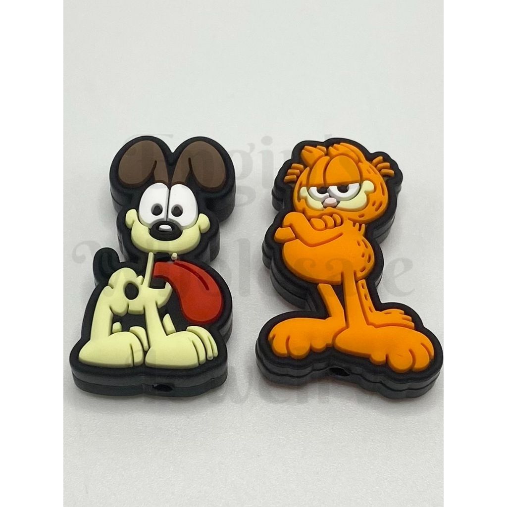 Lazy Cat & Yellow Dog Silicone Focal Beads