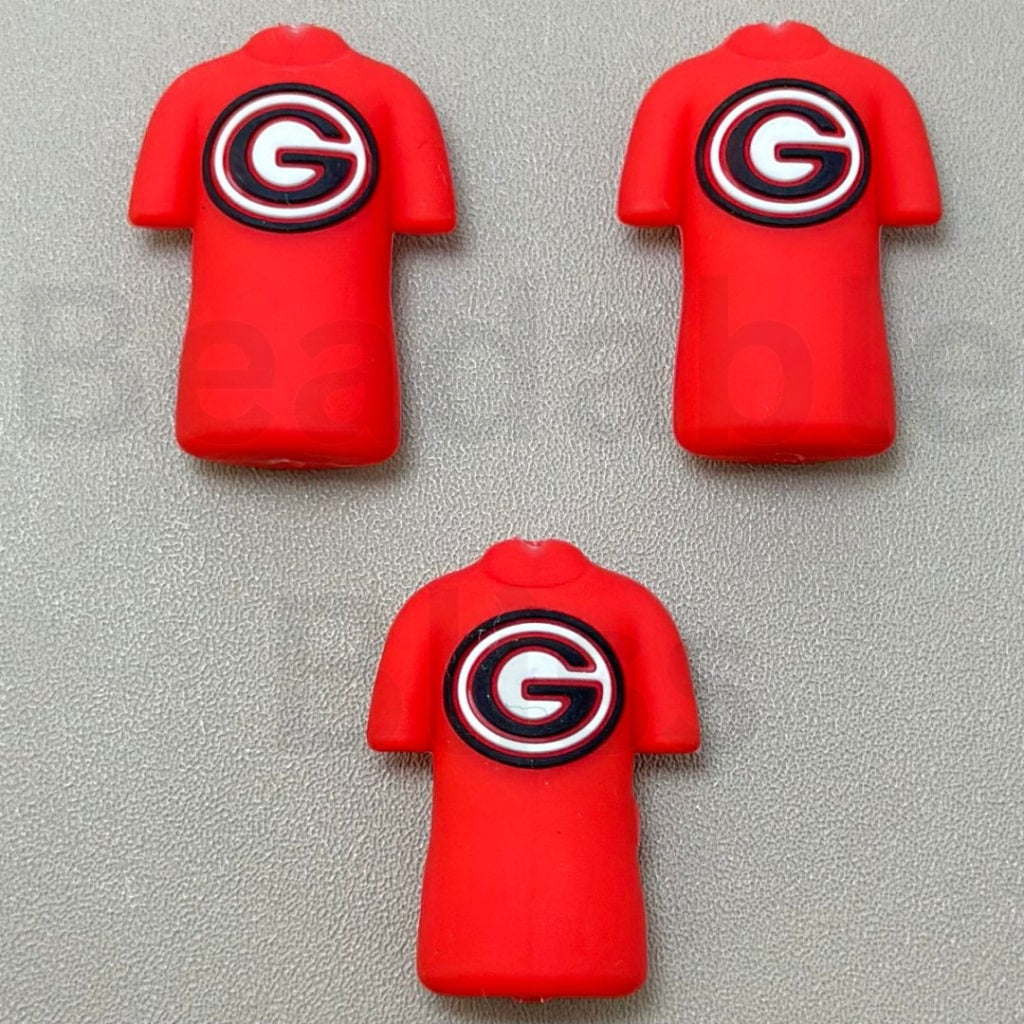 USA America Football Team Shirt Jersey Uniform Kansas Chie Lone Star Fighters  Golden Gate Gridiron Denver Football NOLA Football Bear Team Vegas Football Blue Team Buffalo Football Packer Team Red College Team  Silicone Focal Beads