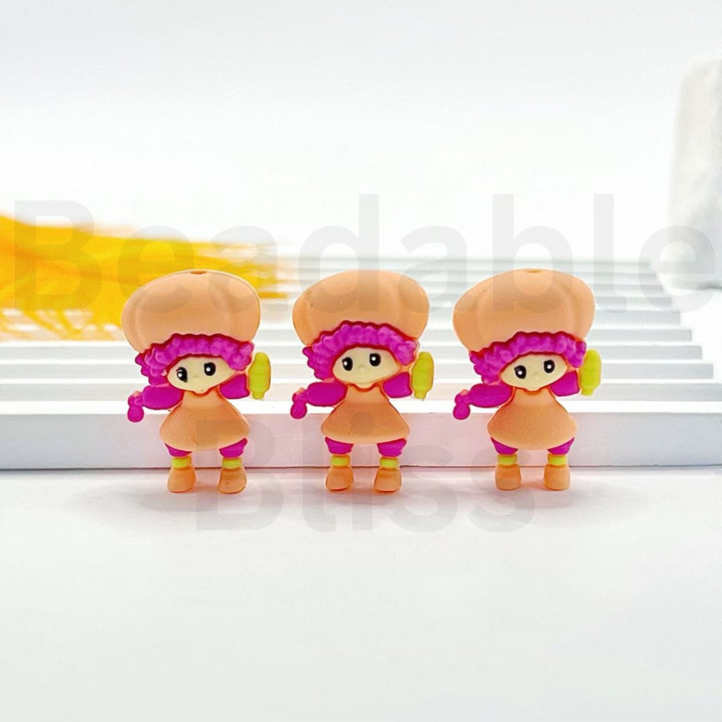 3Dミニかわいいイチゴショートケーキ漫画シリコンフォーカルビーズ