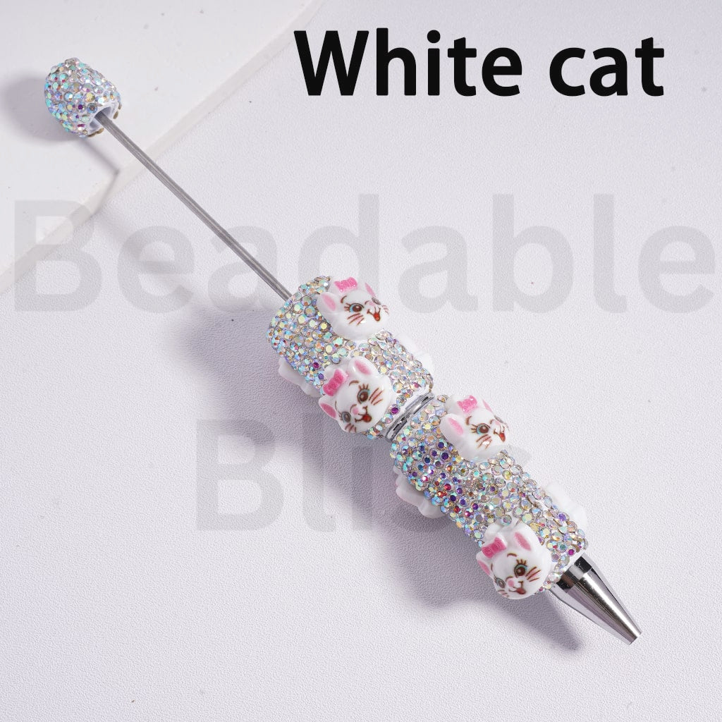 Beadable Clay Pens with AB & Black Rhinestones Winni the Poo & The Aristoca Series Pigle Mari Eeyor Tigge