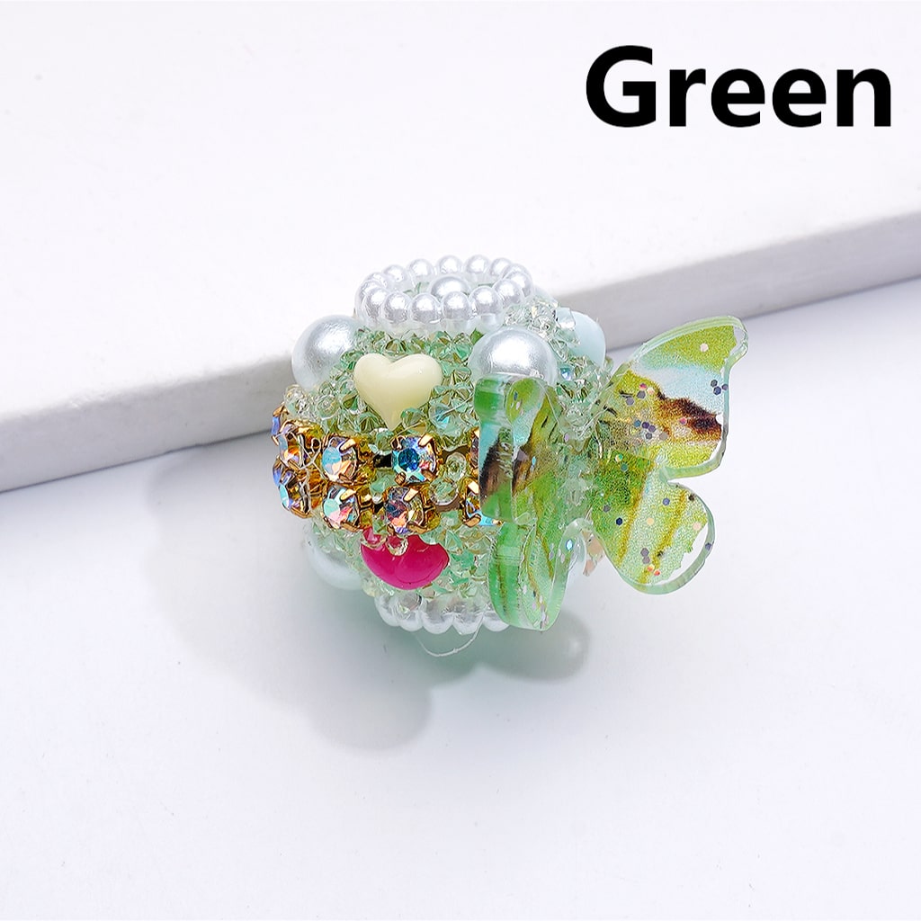 Sugar Acrylic Beads Large Butterfly AB Rhinestones Chains White Pearls Cute Hearts Multi-Color 20MM