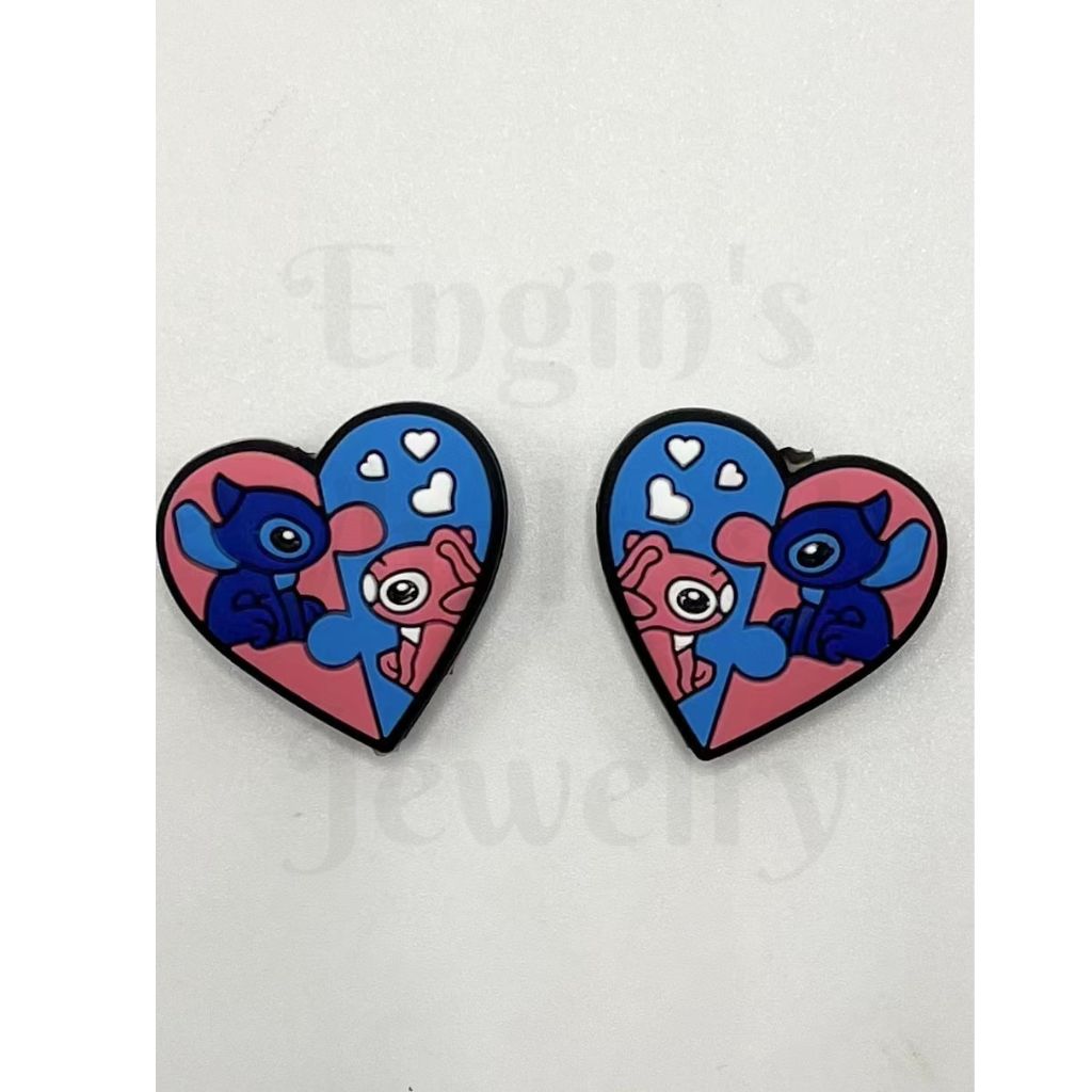 Stit Blue Monster Heart Silicone Focal Beads (ship out in around 4-6 Days after ordering)