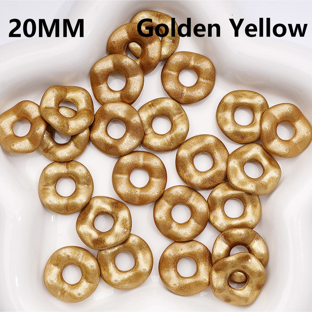 Multi-Color Large Hole Wave Shape Spacer Acrylic Beads, 20MM (Single Color is available for 500pcs(Whole Bag))