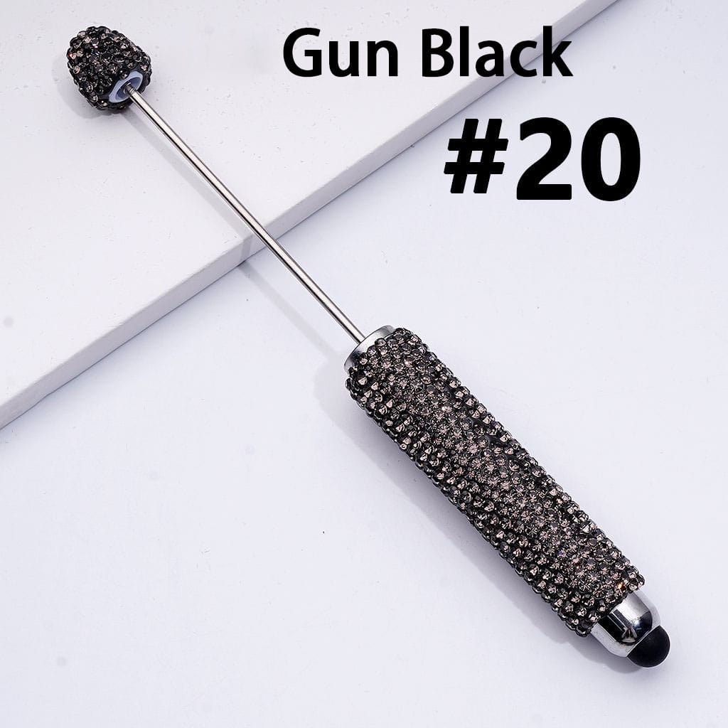 Beadable Clay Stylus Pens with AB & Colorful Rhinestones Covered the Entire Pen