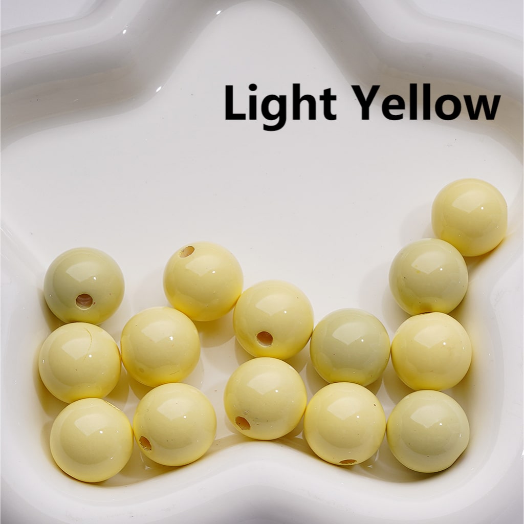 Stoving Varnish Solid Color Round Acrylic Beads, 16MM (Single Color is available for 200pcs(Whole bag))