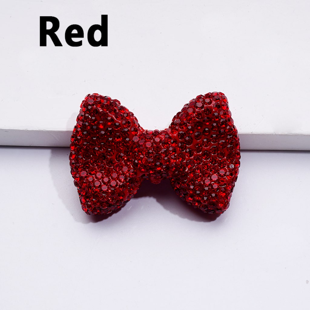 Bling Bling Multi-Color Bowknots Clay Beads with Shiny Rhinestones, 28*40MM
