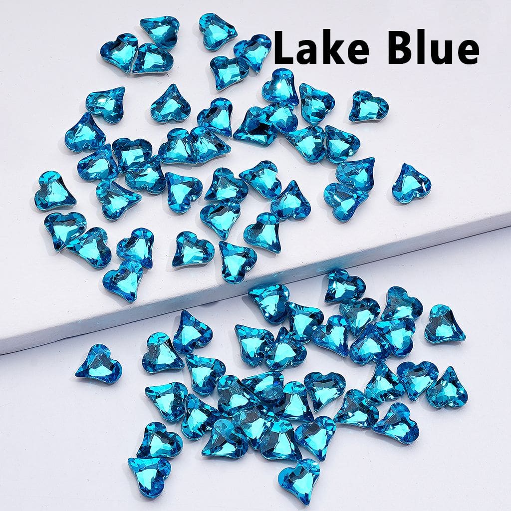 Mini Cute Shiny Hearts Charm for Jewelry Accessories, 8*9MM