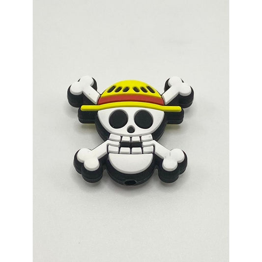 Yellow Hat skeleton Silicone Focal Beads