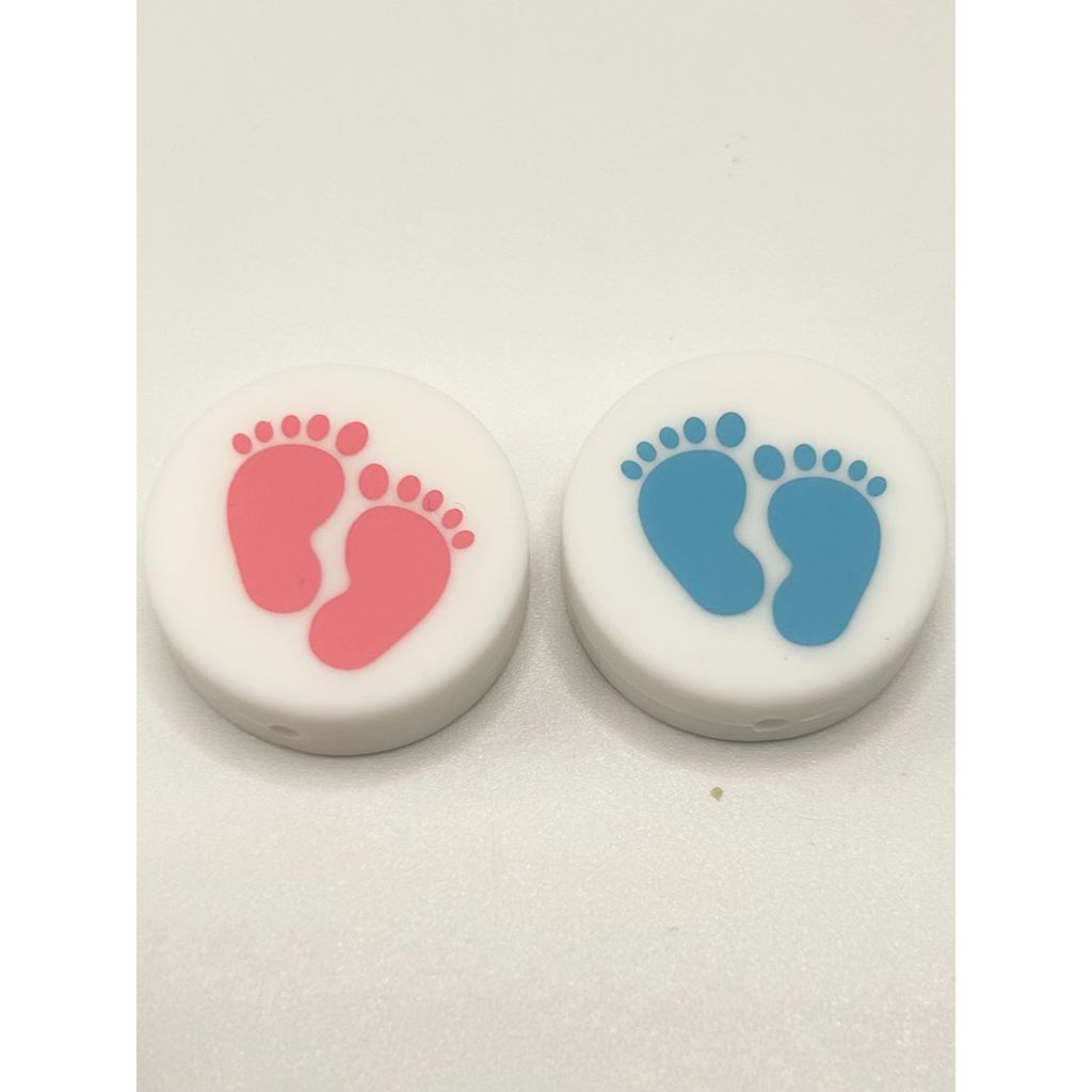Baby Foot Print Silicone Focal Beads – Beadable Bliss