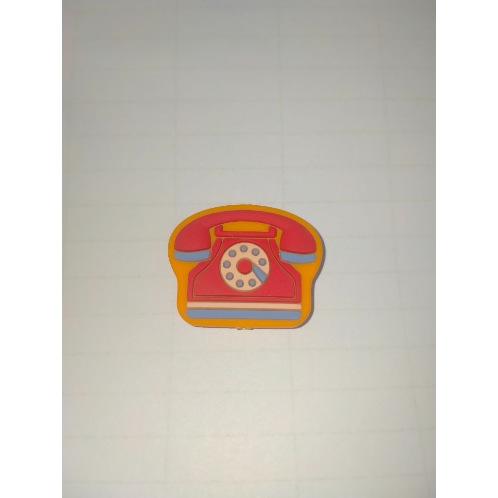 赤オレンジ電話シリコーン焦点ビーズ