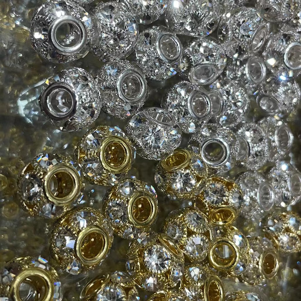 Wheel Spacers with Rhinestones, 16mm