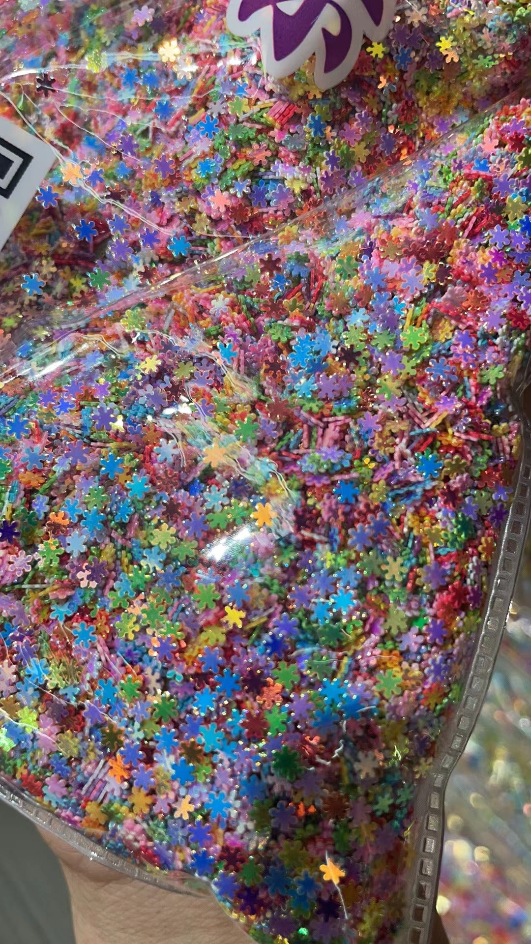 フラワーUV仕上げ紙吹雪 ランダムミックスカラー