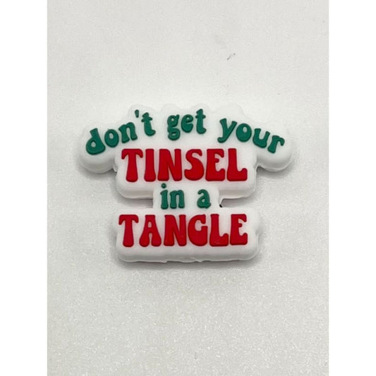 Don't Get Your Tinsel In A Tangle Christmas Silicone Focal Beads  (ship out in around 4-6 Days after ordering)