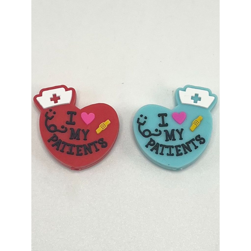 I Love My Patients Heart Nurse Doctor Silicone Focal Beads