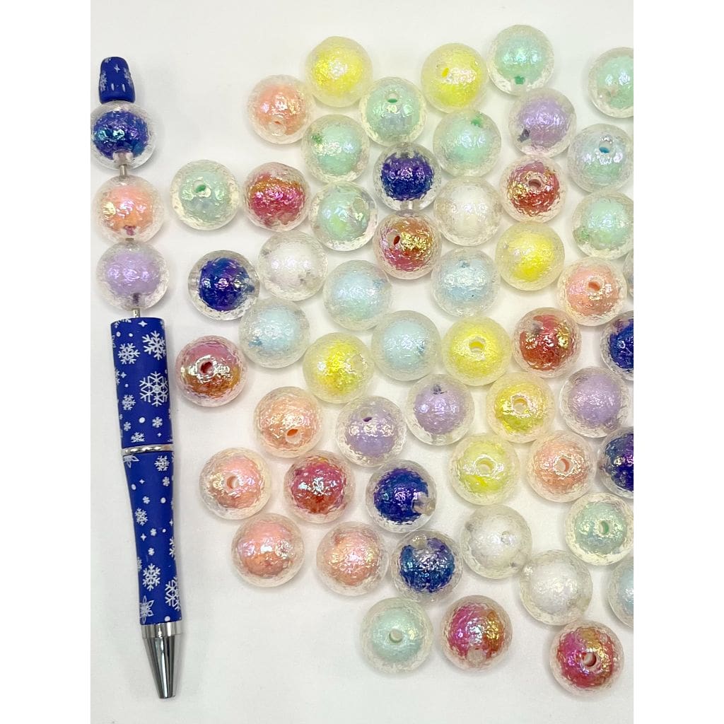 Rough Double Layer Acrylic Beads, WQ