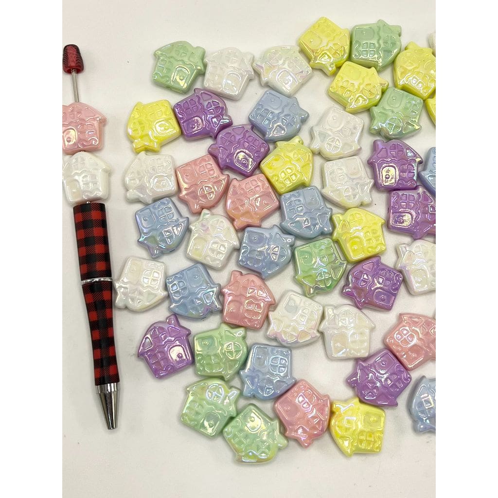 ハウスアクリルビーズ、17mm×20mm、WQ