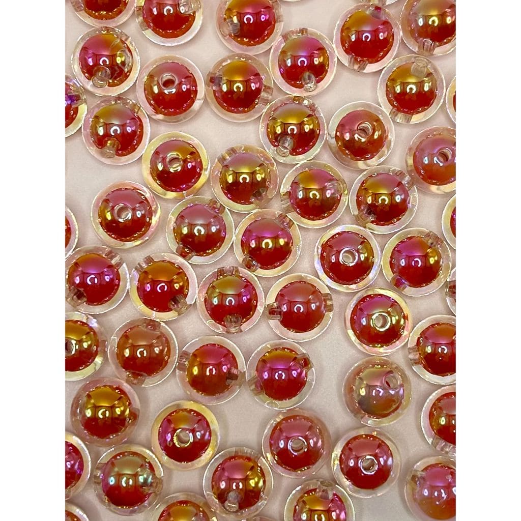 Double Layer Acrylic Beads, Clear See-through, 16mm, Random Mix, LD