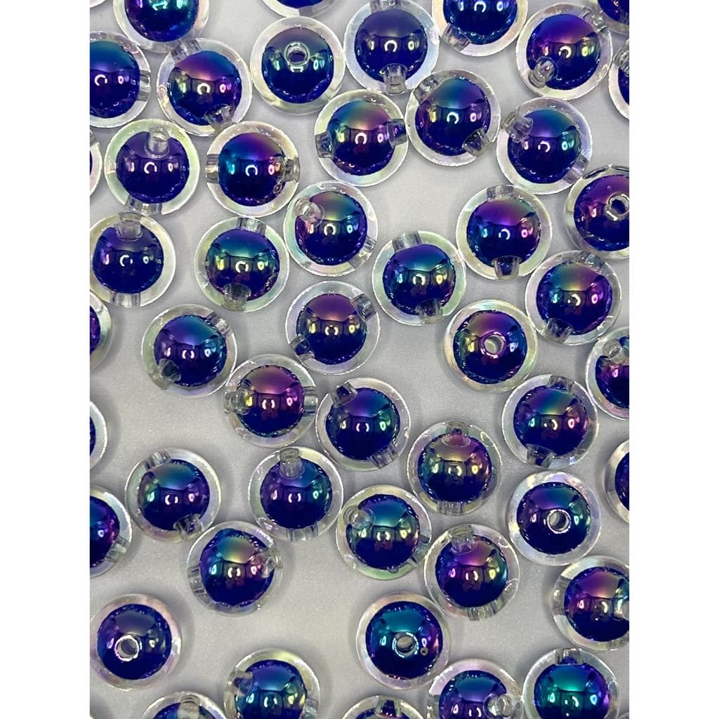 Double Layer Acrylic Beads, Clear See-through, 16mm, Random Mix, LD